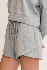 Umgee Full Size Drawstring Sweatshorts with Pockets Plus Size OutfitFlow